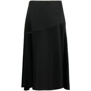 Jil Sander Asymmetrical Black Skirt With Drape - NWT